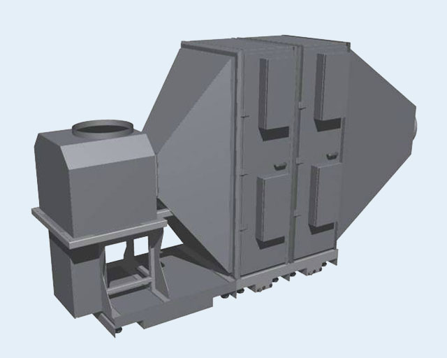 [Translate to Tschechisch:] Modulare Großfilteranlage AC 8002 (1. Ausbaustufe) mit Gebläseeinheit